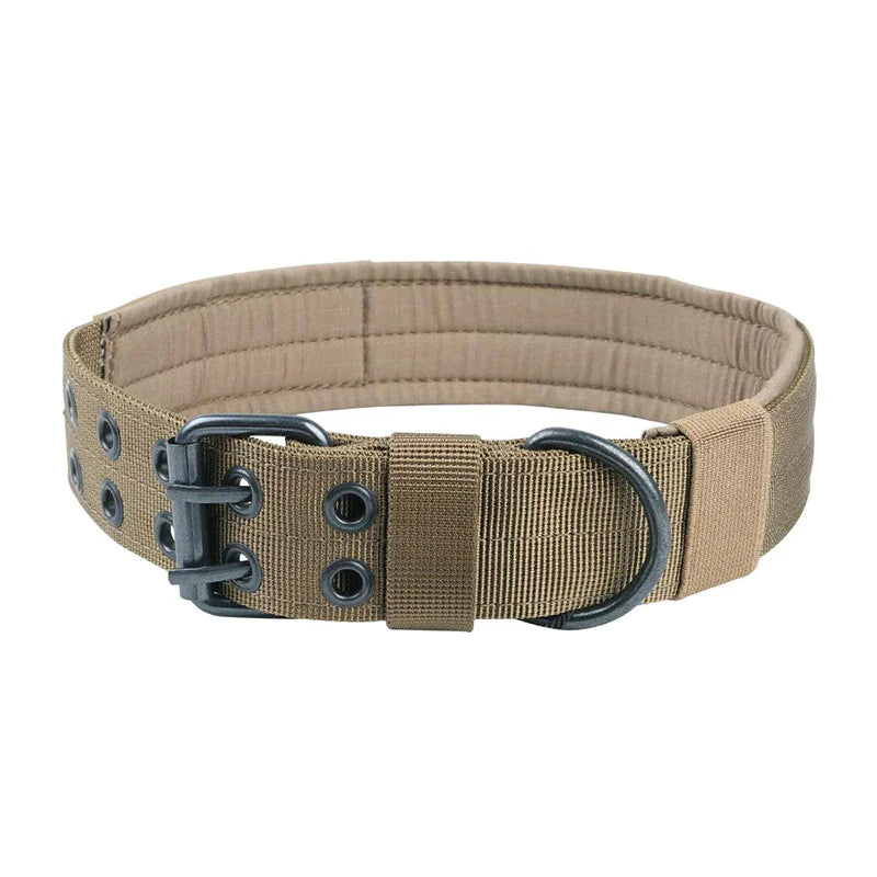 Heavy Duty Dog Collar K9 Military With Metal Buckle