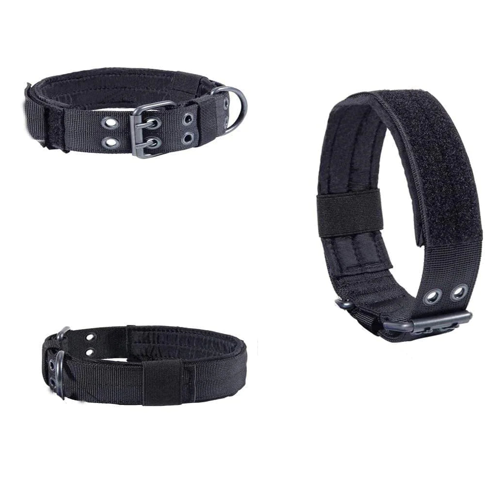 Heavy Duty Dog Collar K9 Military With Metal Buckle