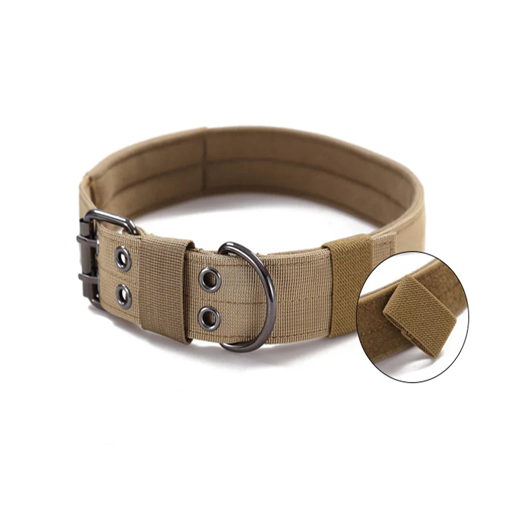 Heavy Duty Dog Collar K9 Military With Metal Buckle