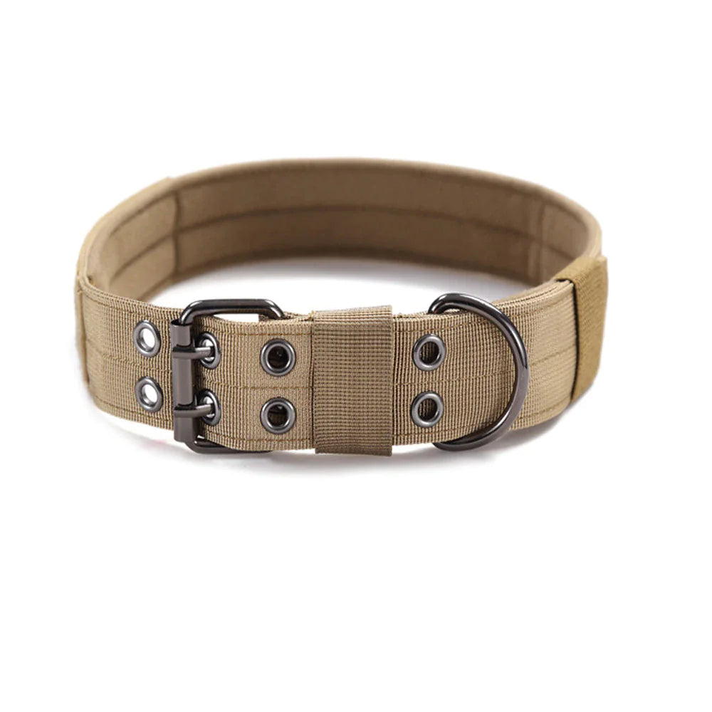 Heavy Duty Dog Collar K9 Military With Metal Buckle