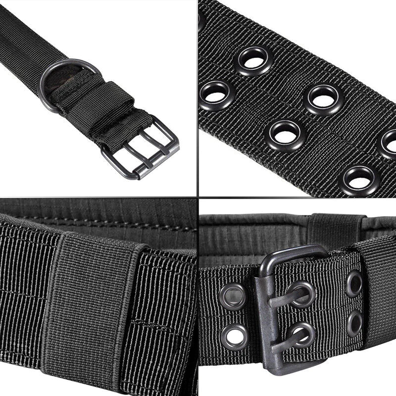 Heavy Duty Dog Collar K9 Military With Metal Buckle