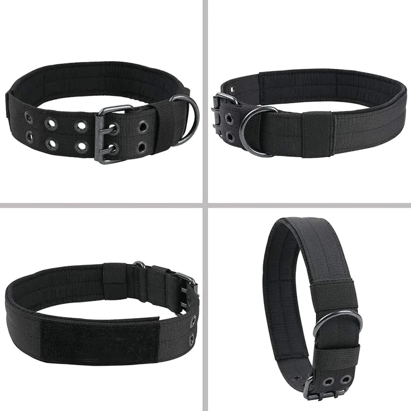 Heavy Duty Dog Collar K9 Military With Metal Buckle