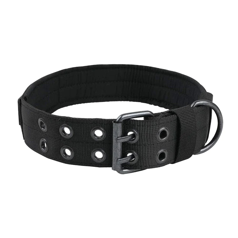 Heavy Duty Dog Collar K9 Military With Metal Buckle