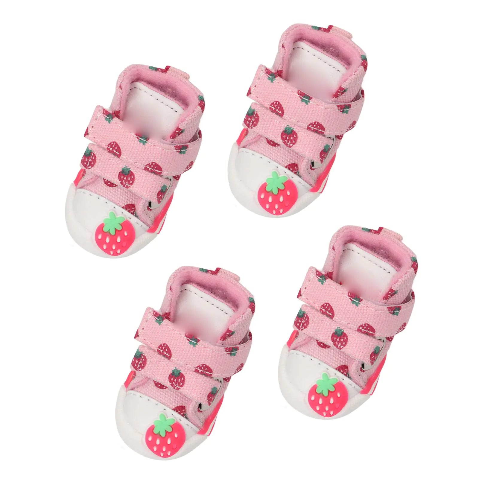 Cozy Strawberry Dog Boots Slip Resistant & Breathable