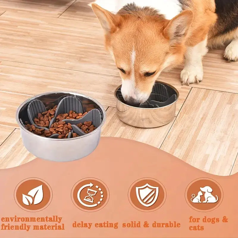 Suction Cup Silicone Slow Food Pet Feeder Bowl