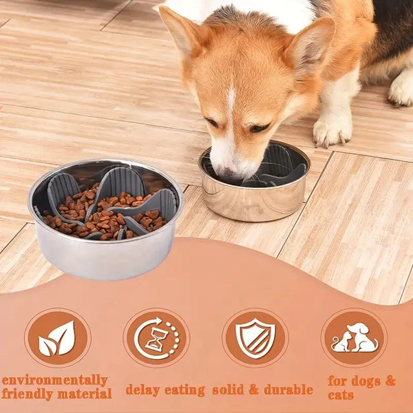 Suction Cup Silicone Slow Food Pet Feeder Bowl